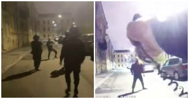 В Петербурге полицейским применили оружие для задержания неадекватного горожанина с двумя ножами