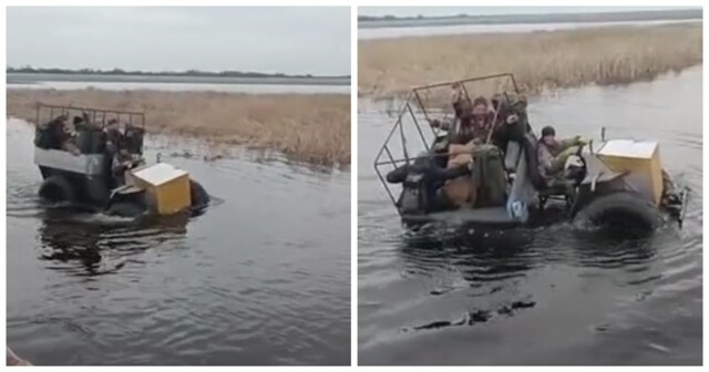 "Да тут мелко"⁠⁠: попытка мужчины переправить своих товарищей