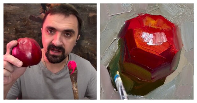 Как нарисовать яблоко