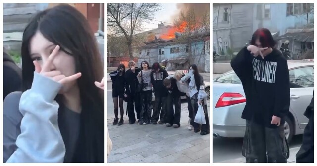 В Уфе подростки устроили съёмки на фоне горящего дома