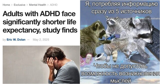 Ученые выяснили, что СДВГшники живут меньше