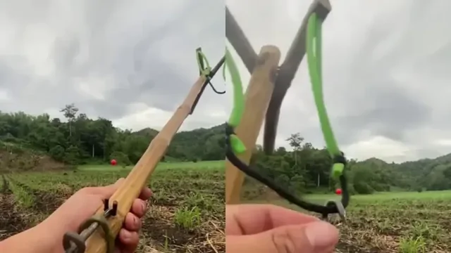 На видео сняли приоритеты мужчин после 30 — самодельная рогатка с гвоздями