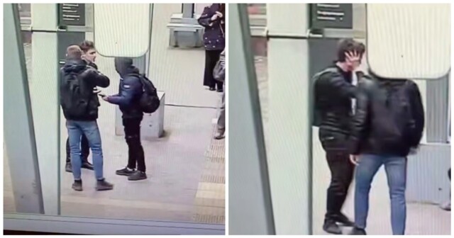 Пассажир избил неаккуратного незнакомца в метро
