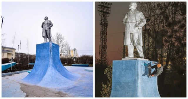 В Верхней Пышме из памятника Ленину не будут делать рампу для скейтбордистов