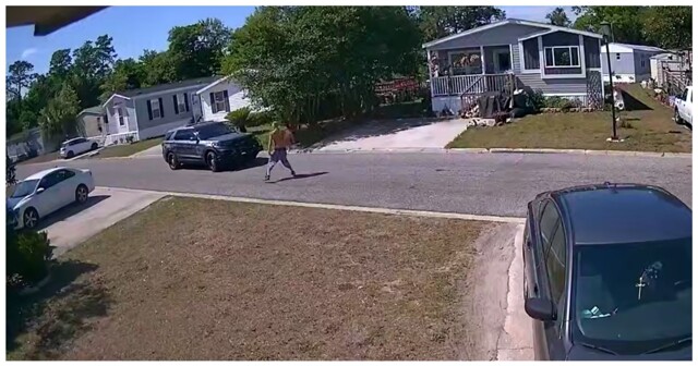 Попытка нападения на полицейского в США