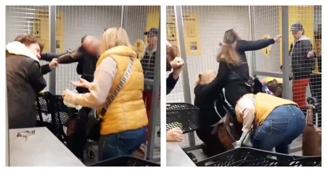 Женщины устроили потасовку в продуктовом магазине