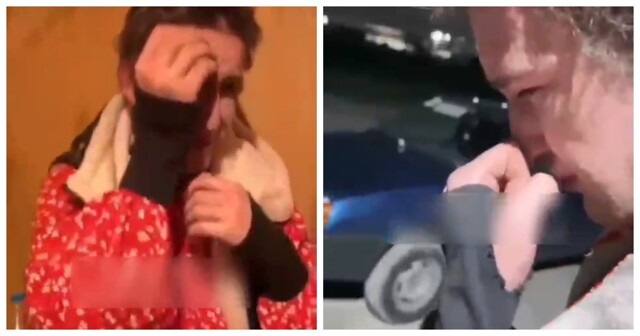 "А говорил, что "сестра": в Махачкале заставили разоблачиться человека в никабе