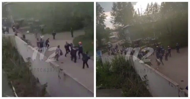 Рабочие устроили массовую драку в Красноярске
