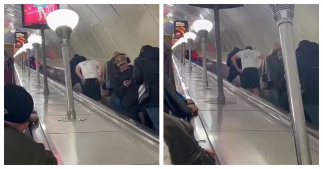 Раскрепощенный мужчина переодел шорты в метро