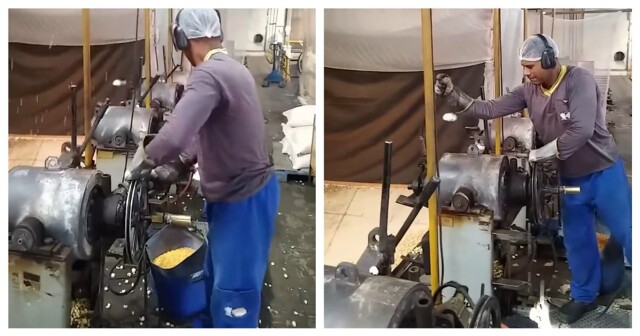 Полукустарное производство попкорна