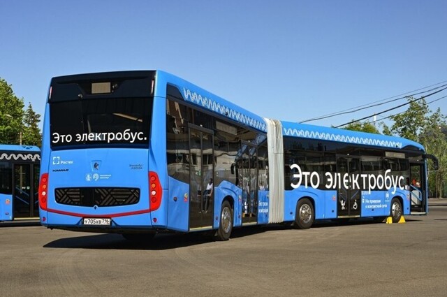 В Москве начали тестировать электробус-гармошку