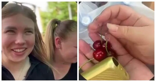 Курьеры воруют черешню из заказов