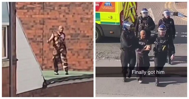 В Бирмингеме мужчина устроил дикие пляски с мачете, а потом устроил погром