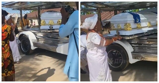 Необычная похоронная процессия в Африке