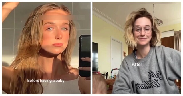Женщины выкладывают фото и видео до и после родов