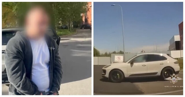 В Петербурге мужчина на Porsche устроил гонки с полицией и стрельбой из-за груза