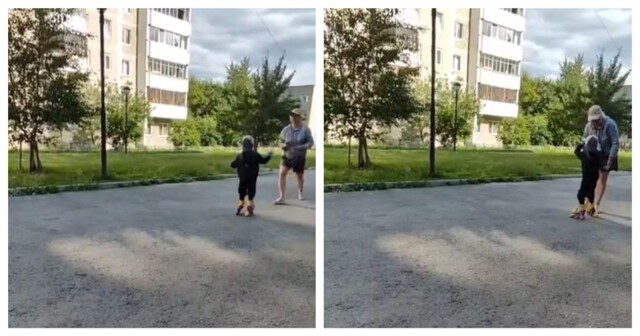 Женщина ударила своего сына из-за того, что он дурачился на камеру