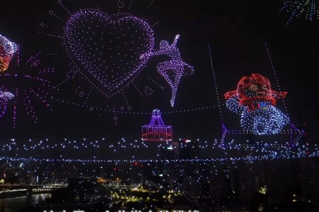 В Китае установлен рекорд Гиннесса по количеству дронов для светового шоу