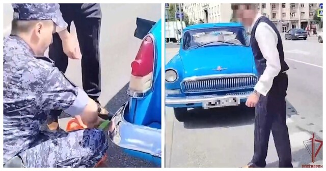 В Москве росгвардейцы помогли жениху, чья «Волга» заглохла по пути на свадьбу