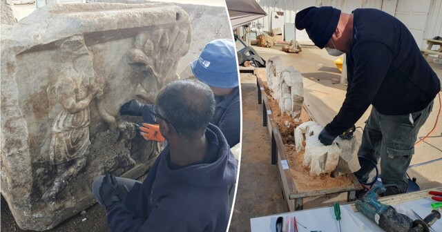 Археологи обнаружили древний саркофаг с изображением выпивающего Геркулеса