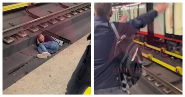 Мужчина уснул на путях в московском метро
