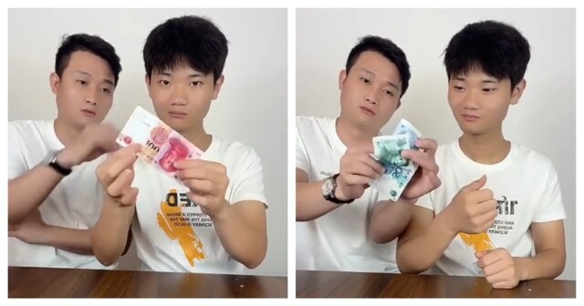 Парень раскрывает секреты фокусов приятеля