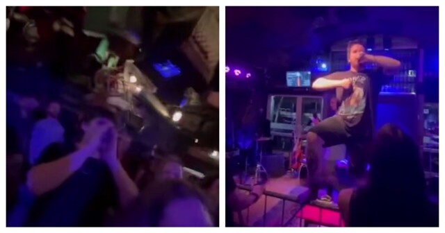 Разогрев толпы на метал-концерте в Польше