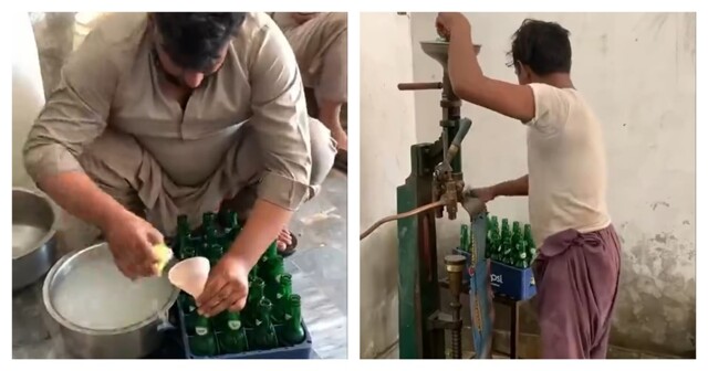 Подпольное производство газированных напитков в Пакистане