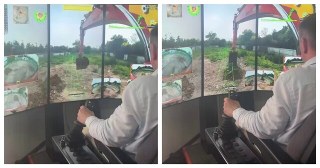 Экскаваторщик работает на удалёнке