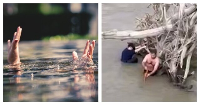 Водитель МЧС спас тонущую пенсионерку