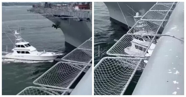 Пьяный капитан яхты врезался в американский авианосец в гавани Сан-Диего и уплыл