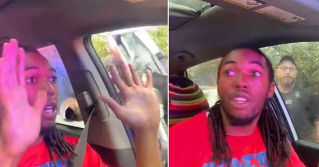 Полицейский разбил стекло машины и ударил водителя за выключенные фары