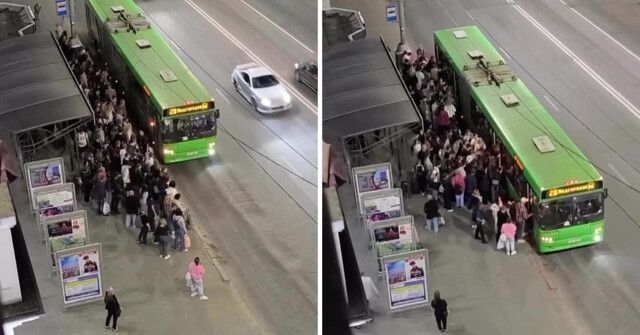 В Беларуси набирает популярность ролик с посадкой в «резиновый» автобус