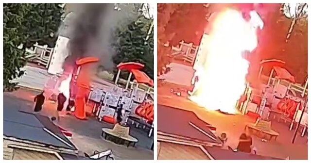 В Ленобласти школьники ради забавы спалили детскую площадку