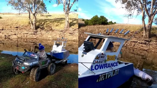 Мини-рыбалка в мини-лодке с мини-рыбаком и плюшевой рыбой