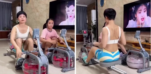 Китайцы создали необычный тренажёр, позволяющий одновременно тренироваться и стирать одежду