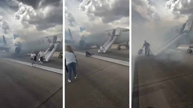 Пассажирский самолет загорелся в аэропорту Денвера