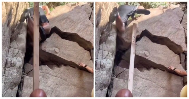 Мужчина поддержал товарища в трудную минуту