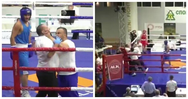 Тренер напал на рефери на чемпионате Европы по боксу среди школьников