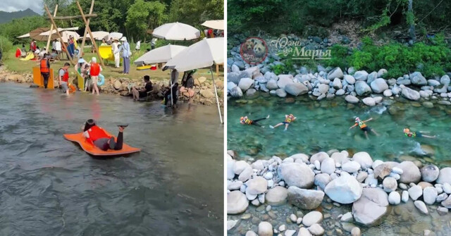 У китайской молодежи новый тренд активного отдыха— «трусливый рафтинг»