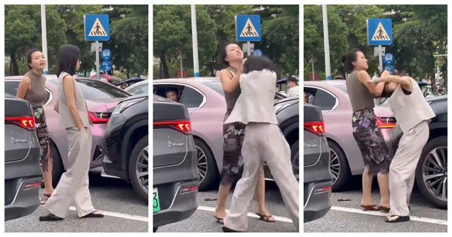 Китайские бои без правил после ДТП