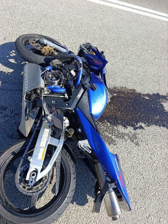 Мото дтп на берегу Крыма "Самоликвидатор"