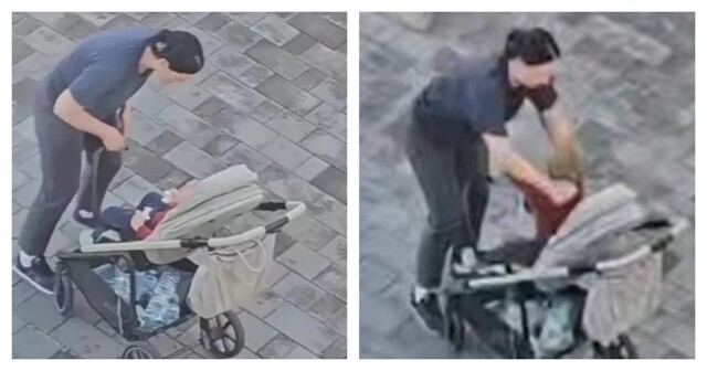 Женщина швырнула ребёнка в коляску и ударила его