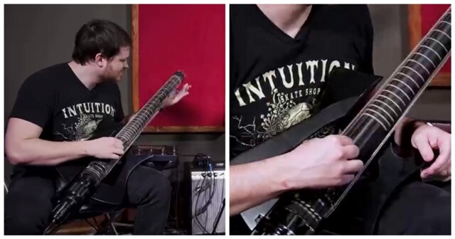 Как звучит гитара с вращающимся грифом