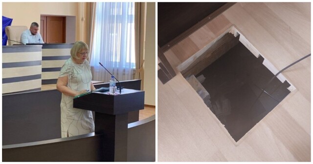 В Самарской области чиновница провалилась под трибуну городской думы