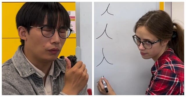 Девушка решила узнать у китайца, что означают иероглифы, которые очень похожи между собой