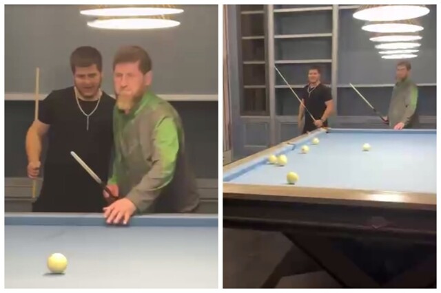 "Давно не держал кий в руках": Рамзан Кадыров проиграл в бильярд своему сыну Адаму