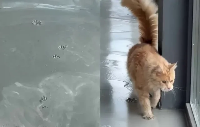 Кота поймали на месте преступления