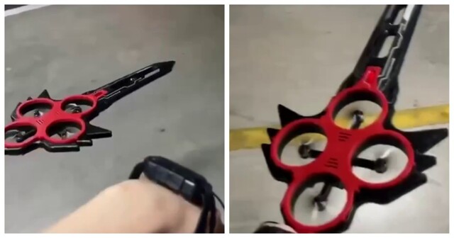 Парень создал "летающий меч"