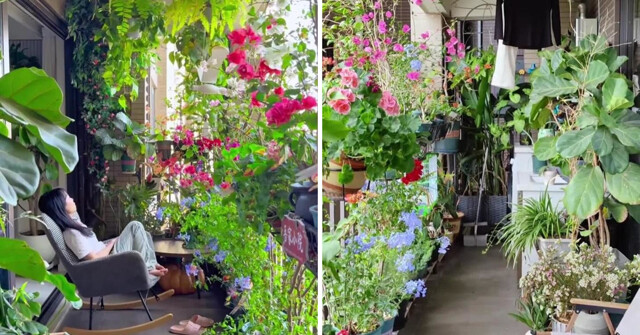 Китаянка, живущая в квартире в большом городе, создала атмосферу умиротворения и тишины